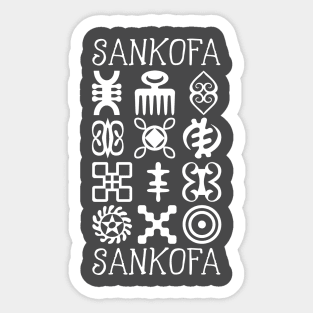 African Adinkra Sankofa Symbols. Sticker